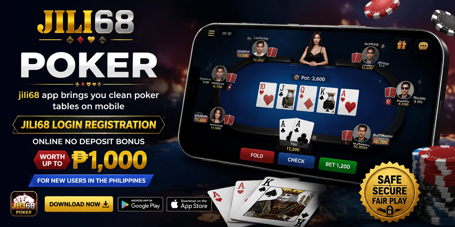 Online poker hero image for the Philippines poker category page